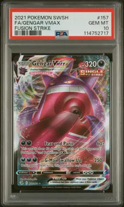 💥Pokemon - Gengar VMAX - Ultra Rare - 157/264 - Fusion Strike - PSA 10💥 - Image 1