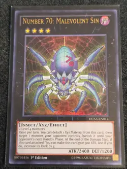 Number 70: Malevolent Sin Ultra Rare 1st Edition DUSA-EN014 Yugioh NM - Image 1