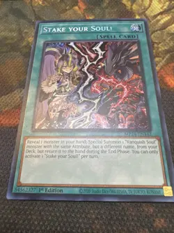 Stake Your Soul! MP24-en142 YUGIOH MISPRINT Secret Rare. (Read Desc) - Image 1