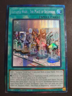 Yugioh Vaylantz Wars - The Place of Beginning TAMA-EN011 Collector's Rare NM - Image 1