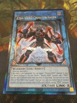 Xtra Hero Cross Crusader 1st Misprint Prismatic Ultimate Rare RA04-EN076 YUGIOH - Image 1