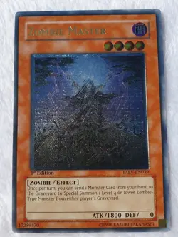 Yugioh 1x Zombie Master TAEV-EN039 1st Edition Ultimate Rare Near Mint - Image 2