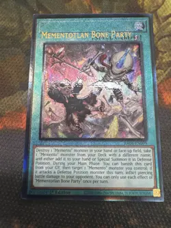 Yugioh RA04-EN099 Mementotlan Bone Party Ultimate Rare Name Shift Misprint RARE! - Image 1