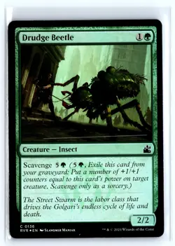 FOIL Drudge Beetle Ravnica Remastered Common - MTG Magic the Gathering Card - Image 1