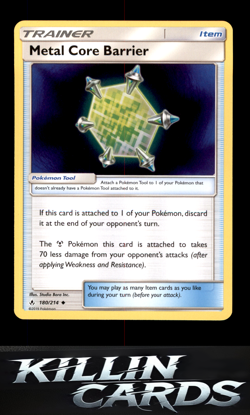 Metal Core Barrier 180/214 Pokemon Uncommon SM - Unbroken Bonds Card NM - Image 1