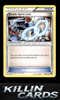 Steelix Spirit Link 106/114 Pokemon Uncommon XY - Steam Siege Card NM - Image 1