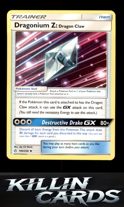 Dragonium Z: Dragon Claw 190/236 Pokemon Uncommon SM - Cosmic Eclipse Card NM - Image 1