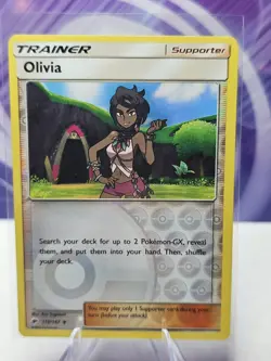 Olivia 119/147 Pokemon Card Reverse Holo 2017 TCG Trainer Supporter - Image 1