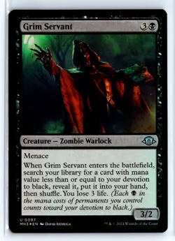 FOIL Grim Servant 97 Modern Horizons 3 - MTG Magic the Gathering Card - Image 1