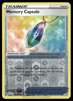 2020 Vivid Voltage Set Pokemon Card 155 Memory Capsule Reverse Foil NM - Image 1