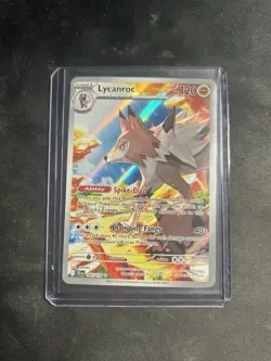 Pokemon Lycanroc Trading Card Holo Rare Clamping Fangs 120HP - Image 1