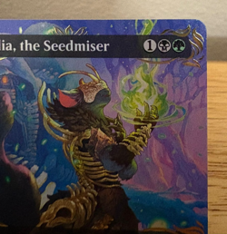 MTG Camellia, the Seedmiser 0346 Raised Foil Borderless Bloomburrow BLB Rare NM - Image 5