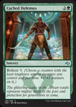 Cached Defenses -Foil Light Play MTG Fate Reforged - Image 1