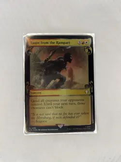MTG - TAUNT FROM THE RAMPART - RARE - SHOWCASE SCROLLS - FOIL - NM - LTR - Image 1