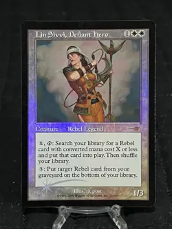 Magic the Gathering Lin Sivvi, Defiant Hero FOIL - Nemesis ~LP/MP~ MTG - Image 1