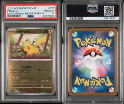 PSA 10 Pikachu Master Ball Reverse Holo 025/165 sv2a 151 Pokemon Card Japanese - Image 1