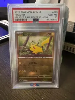 PSA 10 Pikachu Master Ball Reverse Holo 025/165 sv2a 151 Pokemon Card Japanese - Image 1