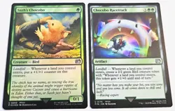 MTG (Final Fantasy) - Sazh's Chocobo (Foil) + Chocobo Racetrack - NM/Mint - Image 1