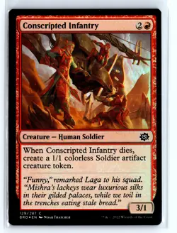 FOIL Conscripted Infantry The Brothers' War - MTG Magic the Gathering Card - Image 1