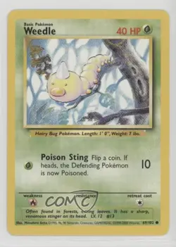 Weedle 1999-2000 Printing Pokemon Base Set #69 1999 0jf5 - Image 1