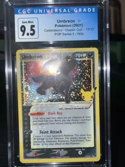 Umbreon Pokemon Celebrations Umbreon Gold Star #17 Cgc 9.5 Psa 10 Gem Mint - Image 1