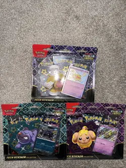 Pokemon Paldean Fates Tech Sticker Collection COMPLETE SET OF 3 - SEALED NEW - Image 1