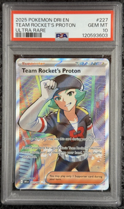 2025 POKEMON DRI EN TEAM ROCKETS PROTON UL TRA RARE #227 GEM MT PSA 10 - Image 1