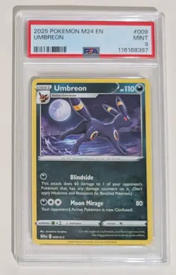 Umbreon : Pokemon : McDonald's M24 EN 2025 : 009/015 : PSA 9 MINT 009 - Image 1