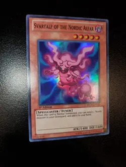 Yugioh 2011 Svartalf Of The Nordic Alfar SR 1st Ed. STOR-EN015 Near Mint - Image 2
