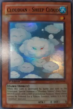 Yugioh 2007 Cloudian - Sheep Cloud SR 1st Ed. GLAS-EN008 Near Mint - Image 1