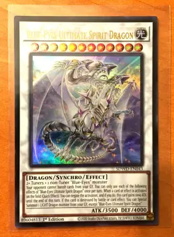 Yugioh Blue-Eyes Ultimate Spirit Dragon SDWD-EN043 1st Edition Ultra Rare NM-M - Image 1