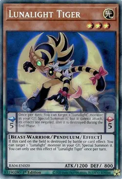 Yugioh - Lunalight Tiger - 1st Edition Prismatic Collector's Rare NM - Free Holo - Image 1
