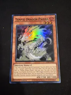 Yugioh Tenpai Dragon Paidra LEDE-EN016 Super Rare 1st Ed MINT - Image 1