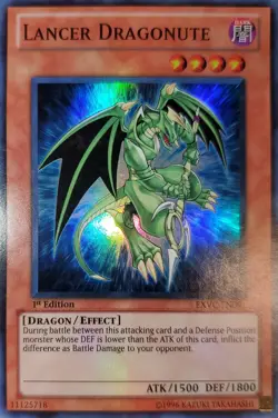 Yugioh 2011 Lancer Dragonute SR 1st Ed. EXVC-EN091 Near Mint - Image 1