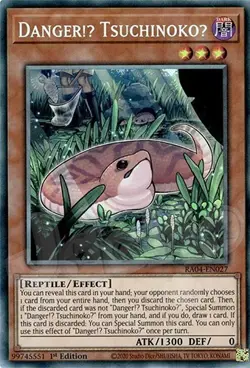 Yugioh Danger!U TsuchinokoU 1st Edition Prismatic Collector's Rare NM Free Holo - Image 1