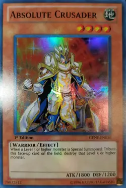 Yugioh 2011 Absolute Crusader SR 1st Ed. GENF-EN036 Near Mint - Image 1