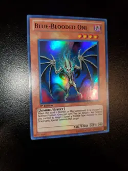 Yugioh 2011 Blue-Blooded Oni SR 1st Ed. GENF-EN034 Near Mint - Image 2