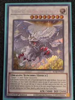 Yugioh: Judgment, The Dragon of Heaven BLAR-EN049 Secret Rare 1st Ed NM - Image 1