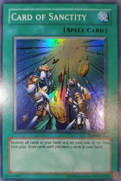 Yugioh 2005 Card Of Sanctity SR TLM-EN037 Near Mint - Image 1