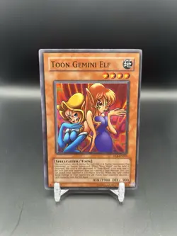 Yugioh! Toon Gemini Elf DL6-EN001 Super Rare MP - Image 1