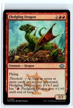 FOIL Fledgling Dragon Modern Horizons 3 - MTG Magic the Gathering Card - Image 1