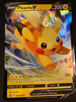 Pikachu V SWSH285 - Black Star Promo - Ultra Rare Holo Pokemon Card Near Mint - Image 1