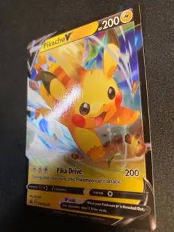 Pikachu V SWSH285 - Black Star Promo - Ultra Rare Holo Pokemon Card Near Mint - Image 2