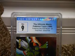 The Ultimate Match cgc 9 MINT Pokemon Topps 1999 First Movie psa card 34 S FOIL - Image 2