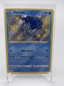 Pokemon TCG Shining Fates Suicune Holo Rare Card SV022/SV122 Shiny Vault - Image 1