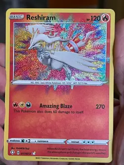 POKEMON RESHIRAM #017/072 AMAZING RARE SHINING FATES NM CARD - Image 3