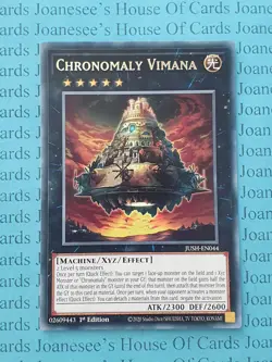 JUSH-EN044 Chronomaly Vimana Rare Yu-Gi-Oh Card 1st Edition New - Image 1
