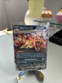 Pokemon TCG Charizard EX Holo Double Rare Card Paldean Fates 054/091 - Image 1