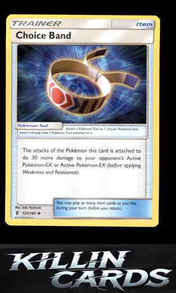 Choice Band 121/145 Pokemon Uncommon SM - Guardians Rising Card NM - Image 1