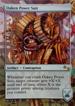 196/216 OAKEN POWER SUIT RARE UNSTABLE MTG CARD - Image 1